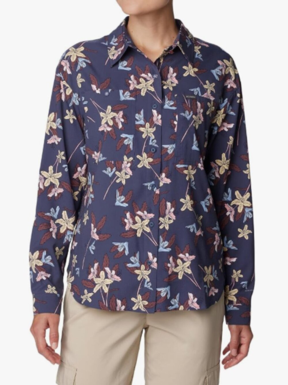Columbia Silver Ridge Utility Floral Shirt Women’s XXL Omni-Shade UPF 50 NWT